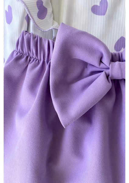 Kalp Desenli Etekli Kız Çocuk Takım indirimleri