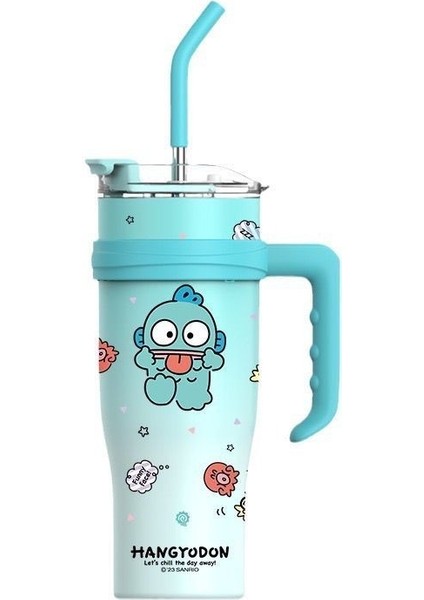 2025 Yeni 1200ML Termos Kulplu - Şık Taşınabilir Pipetli Kahve Kupası, Kadınlar Için (Yurt Dışından)