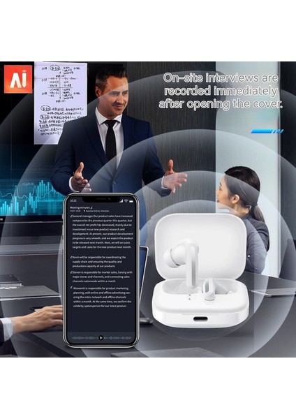 Aı Çeviri Kulaklığı Gerçek Zamanlı Çok Dilli Çeviri Özellikli Kablosuz Bluetooth Kulaklık, Ses Asistanı ve Toplantı Kaydı ile (Yurt Dışından) fırsatları