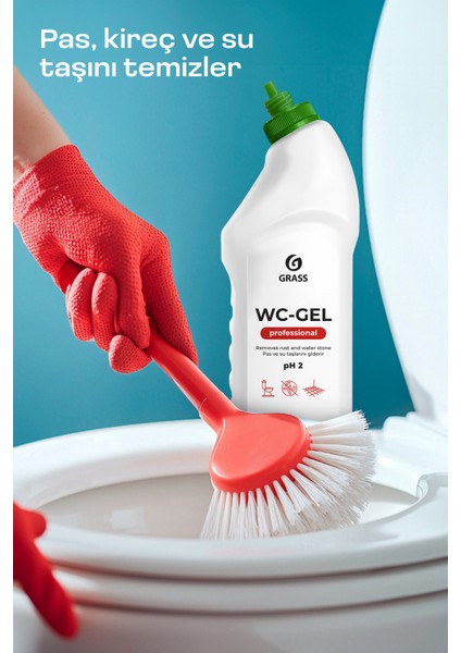 Wc-Gel Professional Ağır Kirler Için Klozet Temizlik Ürünü Set 750ML X2