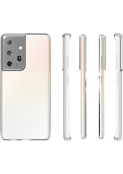 Galaxy S21 Ultra Kılıf Zore Süper Silikon Kapak-Renksiz fırsatları