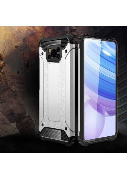 Xiaomi Poco X3 Kılıf Zore Crash Silikon Kapak-Gold