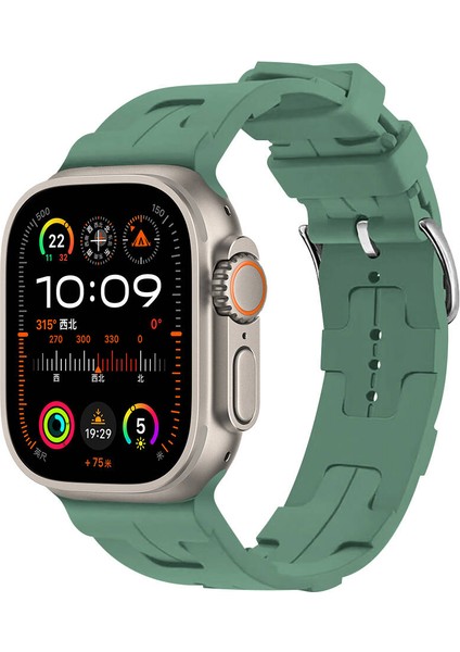 Watch Ultra 49MM Krd-92 Uyumlu Kordon Zore - Petrol Yeşil
