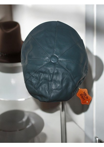 Hakiki Deri Kasket Şapka Erkek Yeşil Rengi HAKIKIDERIYEŞILKASKET11 fiyatları