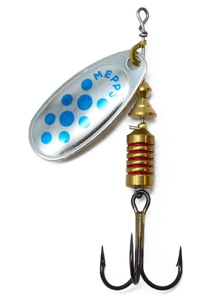 Mepps Comet Gümüş/Mavi Noktalı No:0