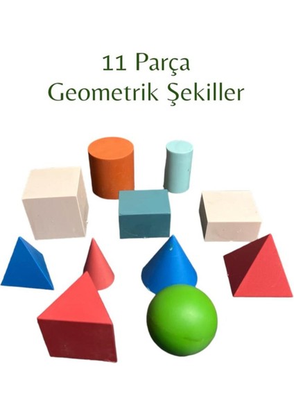 11 Parça Geometrik Şekiller Eğitici Geometrik Şekiller Ilkokul ve Okul Öncesi Eğitici Matematik Seti