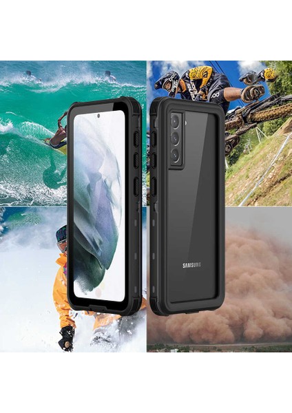 Atlas Galaxy S21 Plus Kılıf 1-1 Su Geçirmez Kılıf-Siyah
