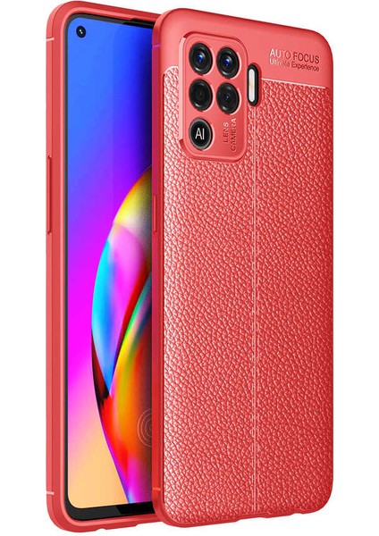 Atlas Oppo Reno 5 Lite Kılıf Niss Silikon Kapak-Kırmızı