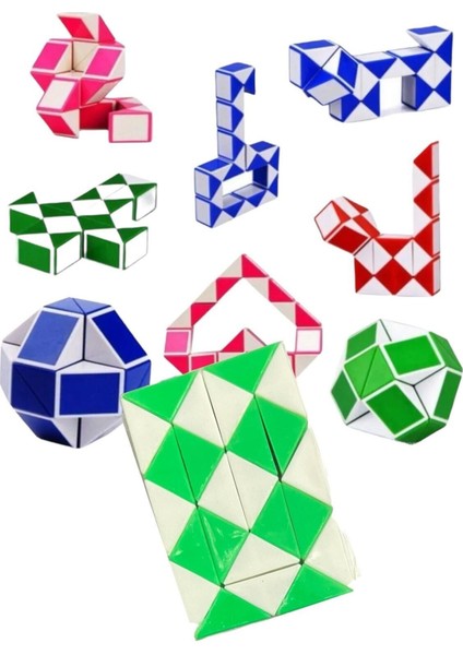 5 Adet Magic Snake Rubik Şekilden Şekle Giren Sihirli Yılan Zeka Küpü Oyuncak fırsatları