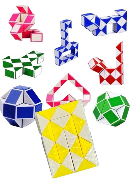5 Adet Magic Snake Rubik Şekilden Şekle Giren Sihirli Yılan Zeka Küpü Oyuncak indirimleri