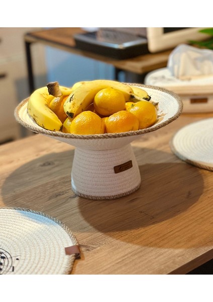 El Yapımı Hasır Meyvelik Sepet,düzenleyici Sepet Ekru / Tek Ebat fiyatları