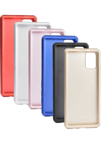 Galaxy A51 Kılıf Zore 360 3 Parçalı Rubber Kapak-Saks Mavi