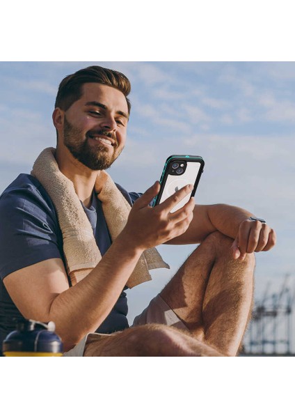 Atlas iPhone 14 Plus Kılıf 1-1 Su Geçirmez Kılıf-Siyah fırsatları