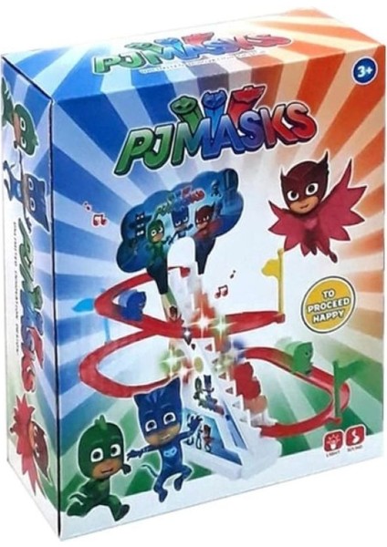 Pj Masks Pj Maskeliler Sesli Işıklı Dön Dolaş Merdiven Çıkan Kayan Kahramanlar 16 cm