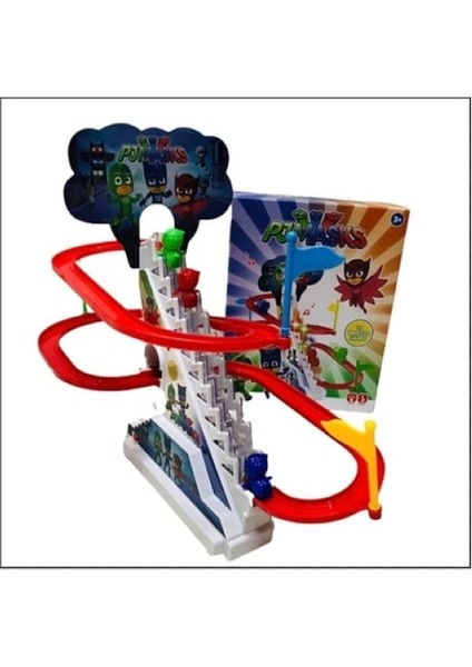 Pj Masks Pj Maskeliler Sesli Işıklı Dön Dolaş Merdiven Çıkan Kayan Kahramanlar 16 cm