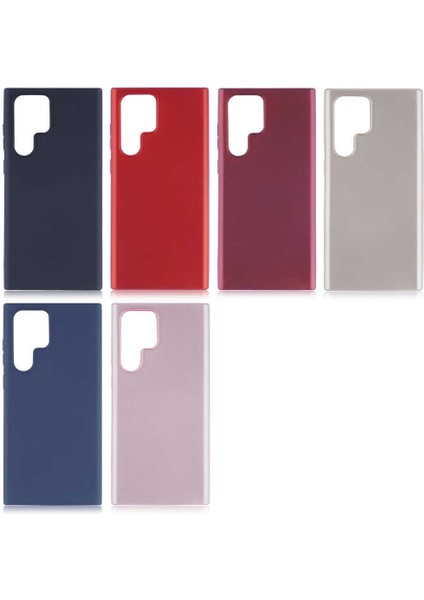 Atlas Galaxy S22 Ultra Kılıf Premier Silikon Kapak-Mürdüm modelleri