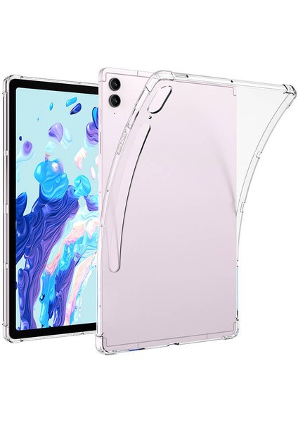 Galaxy Tab S9 Ultra Kılıf Uyumlu Tablet Nitro Anti Shock Silikon Kapak-Renksiz