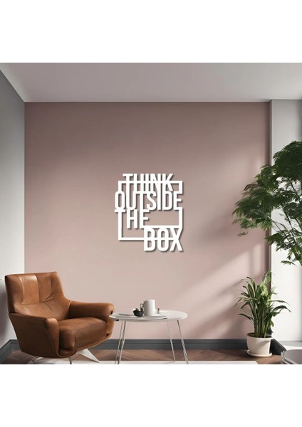 Metal Dekor Think Outside Metal Duvar Tablosu Imza