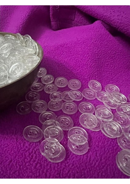 20 Adet Şeffaf Düğme - Yorgan Nevresim Düğmesi - Hobi Malzemesi 1,52 cm Şeffaf Düğme fiyatları