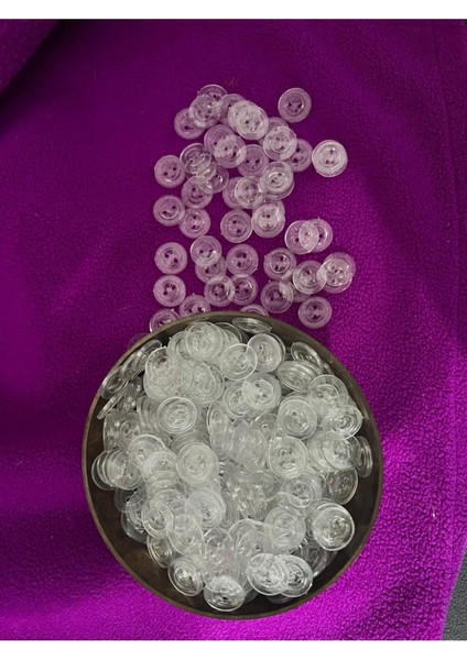 20 Adet Şeffaf Düğme - Yorgan Nevresim Düğmesi - Hobi Malzemesi 1,52 cm Şeffaf Düğme fırsatları