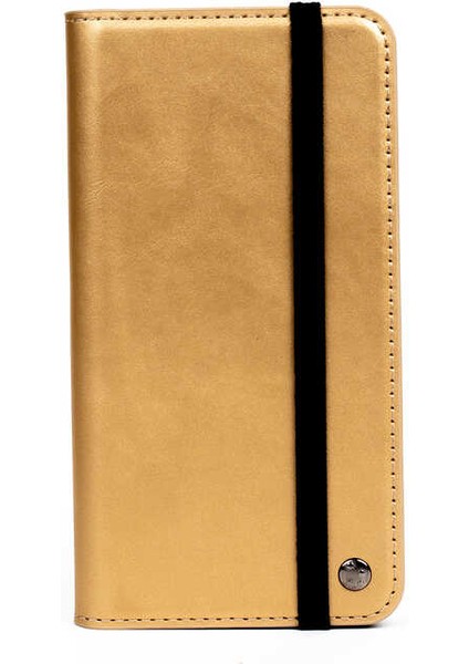 Atlas iPhone 8 Plus Uyumlu Multi Cüzdan Kılıf-Gold