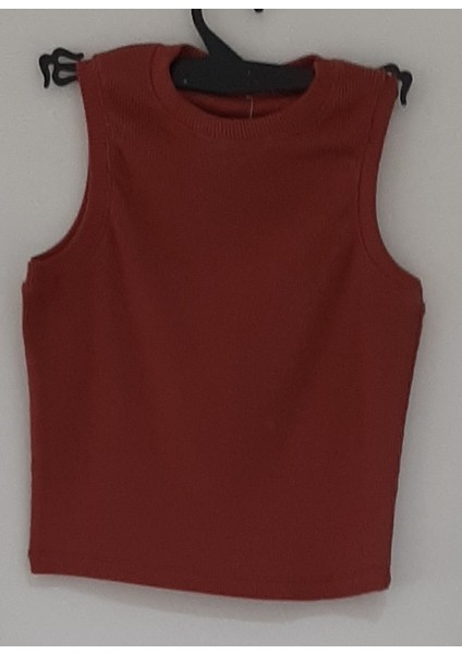 Kalın Askılı Pedsiz Fitilli Kaşkorse Body Crop S-M Kahve Rengi