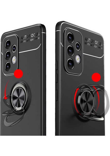 Atlas Galaxy A73 Kılıf Ravel Silikon Kapak-Mavi