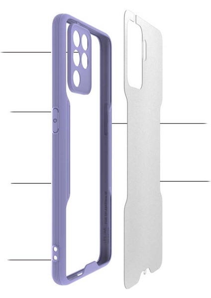 Oppo Reno 5 Lite Kılıf Parfe Kapak-Lacivert