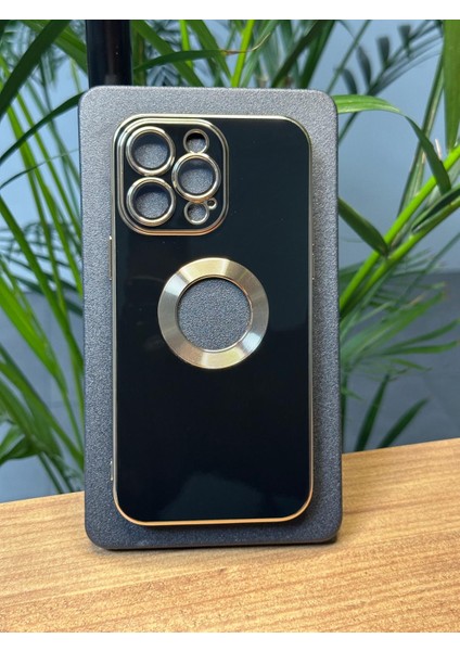 Apple iPhone 13 Pro Kamera Cam Lensli Parlak Renk Logo Etrafı Metal Görünüm Gennprestıge Kılıf