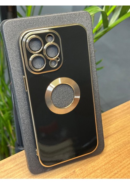 Apple iPhone 13 Pro Kamera Cam Lensli Parlak Renk Logo Etrafı Metal Görünüm Gennprestıge Kılıf