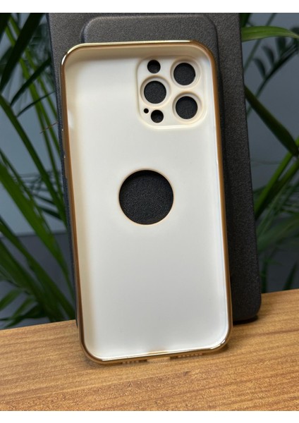 Apple iPhone 13 Pro Max Kamera Cam Lensli Parlak Renk Logo Etrafı Metal Görünüm Gennprestıge Kılıf
