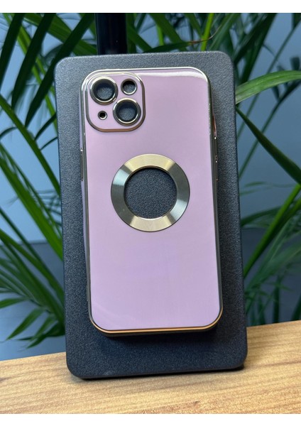 Apple iPhone 14 Plus Kamera Cam Lensli Parlak Renk Logo Etrafı Metal Görünüm Gennprestıge Kılıf