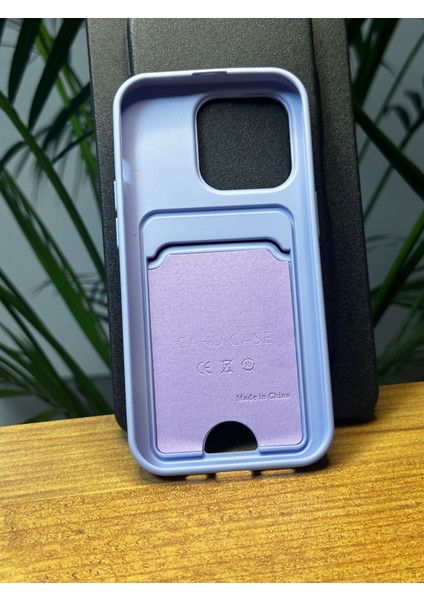 Apple iPhone 14 Pro Max Darbe Emici Silikon Yapı Deri Görünüm Kamera Çerçeve Koruyuculu Kartlıklı Gennwallet Kılıf