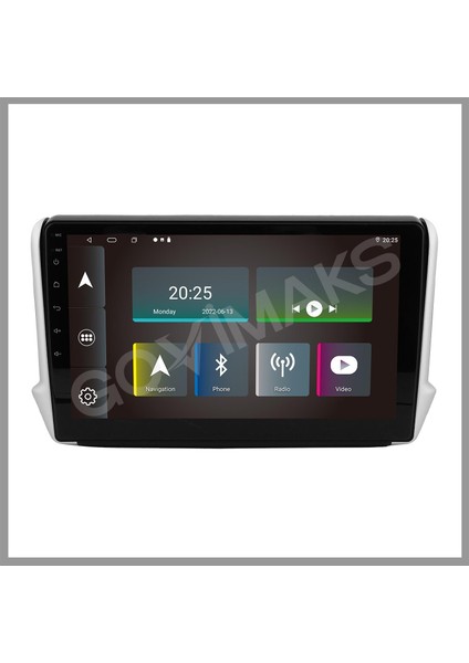GOVİMAKS PEUGEOT 208 2012-2020 UYUMLU 6 GB RAM 128 GB HAFIZA ANDROİD MULTİMEDİA TEYP