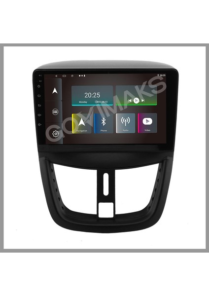 GOVİMAKS PEUGEOT 207 2006-2012 UYUMLU 8 GB RAM 128 GB HAFIZA ANDROİD MULTİMEDİA TEYP
