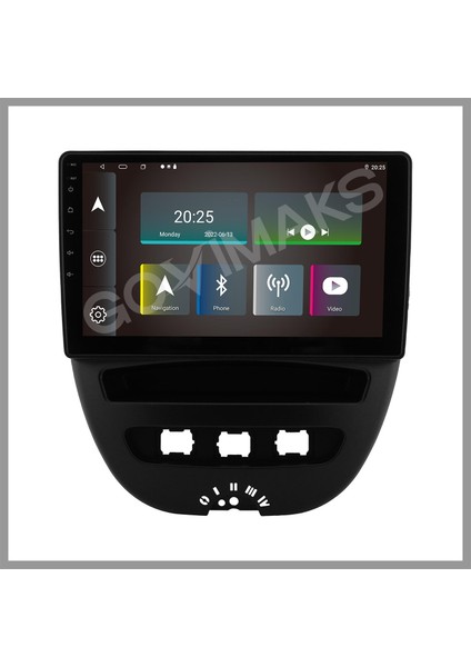 GOVİMAKS PEUGEOT 107 2007-2013 UYUMLU 8 GB RAM 128 GB HAFIZA ANDROID MULTIMEDIA