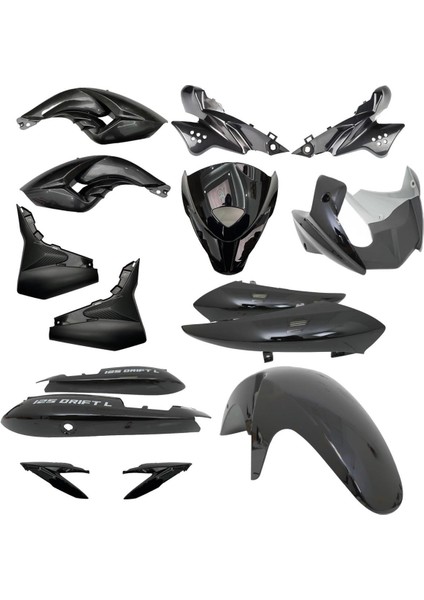 Mondial Drift 125L Kaporta Seti Siyah