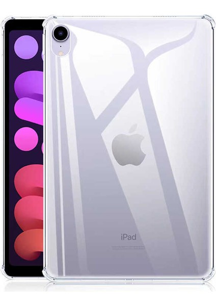 Apple iPad Mini 2021 (6.nesil) - Uyumlu Uyumlu Tablet Nitro Anti Shock Silikon Kapak-Renksiz
