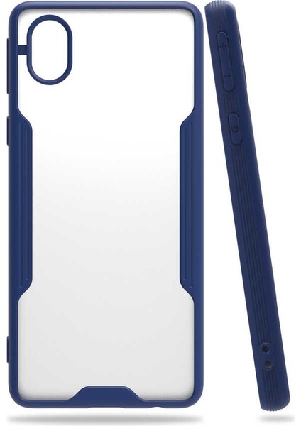 Atlas Galaxy A01 Core Kılıf Parfe Kapak-Lacivert