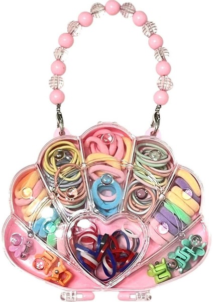 Çantalı Lastik Saç Bandı ve Toka Seti - Kız Çocuk Toka Seti modelleri