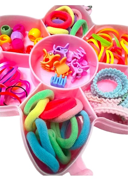 Çantalı Lastik Saç Bandı ve Toka Seti - Kız Çocuk Toka Seti fiyatları