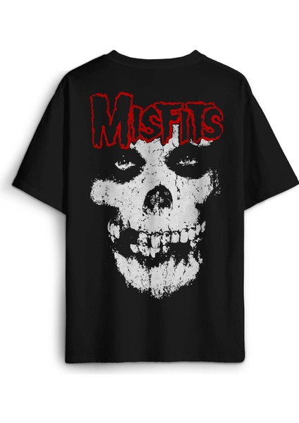 The Misfits Legacy Of Brutality Punk Rock Music Sırt Ön Baskılı Oversize Tişört Unisex T-Shirt