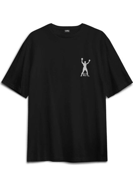 Muhammed Ali Box Boks Boxing Spor Gym Sırt Ön Baskılı Oversize Tişört Unisex T-Shirt