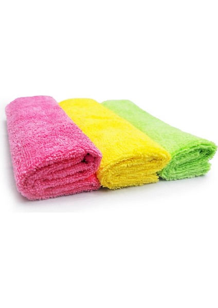Mega Büyük Boy Üçlü Mikrofiber Bez Ev Araba Mutfak Cam Temizlik Bezi 48X58 cm
