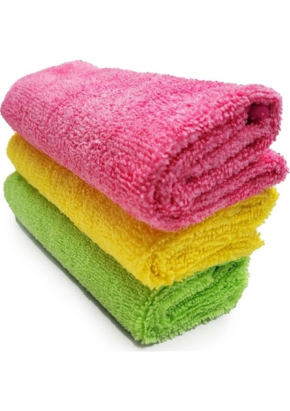 Mega Büyük Boy Üçlü Mikrofiber Bez Ev Araba Mutfak Cam Temizlik Bezi 48X58 cm indirimleri