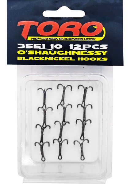 Protackle Üçlü İğne Siyah Nikel 12'li No:10 (3551)