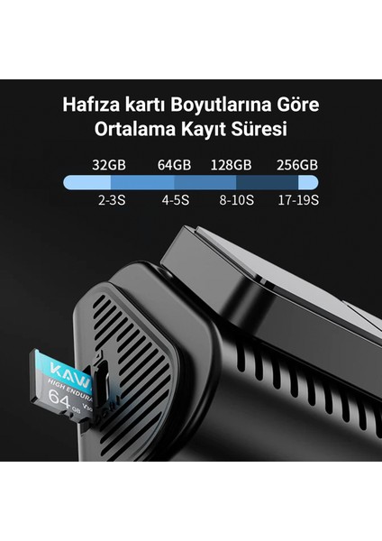 D11 2 Kameralı Ön / Arka 4K+1080P Sony Starvıs Sensörlü Yapay Zeka Destekli Wi-Fi Gps'li Araç Kamerası