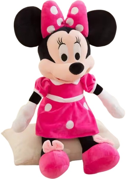 Pembe Elbiseli Peluş Mini Minnie Mouse Fare Büyük Boy Uyku Arkadaşı 40 cm fırsatları