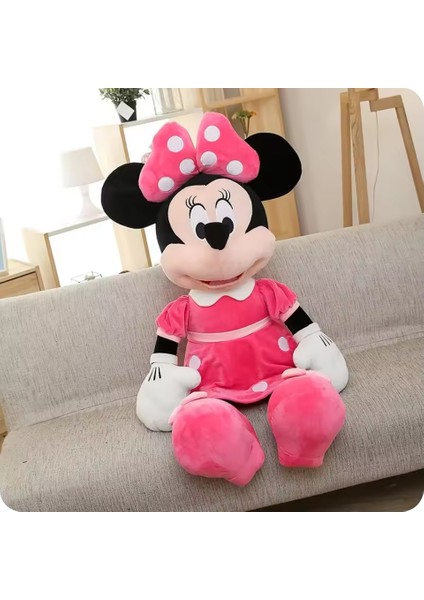 Pembe Elbiseli Peluş Mini Minnie Mouse Fare Büyük Boy Uyku Arkadaşı 40 cm indirimleri