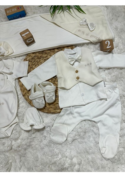Fiyonk Detaylı 10 Parça Hastane Çıkışı Set